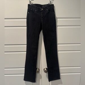 Wranglers Women's Q-Baby Jean #WRQ20BL-C Black Straight Leg Mid Rise 1/2 - 34